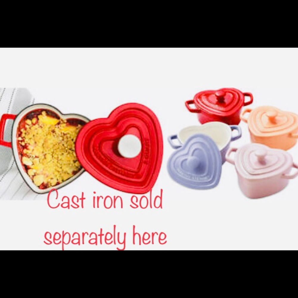 ❤️🆕MARTHA STEWART COLLECTION 4-pc Heart Cocottes - Picture 8 of 9